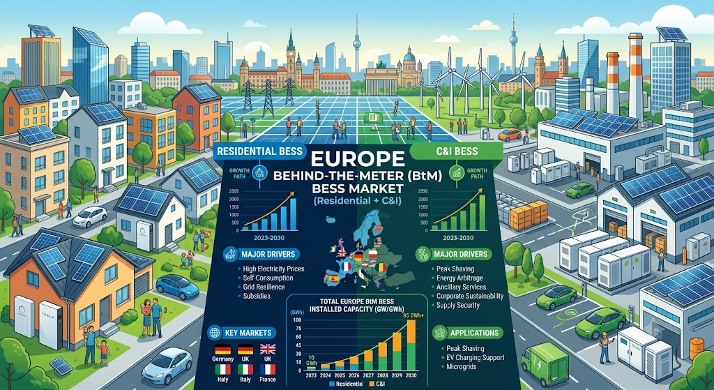 How Behind-the-Meter Battery Storage is Reshaping Europe’s Commercial & Industrial Energy Landscape