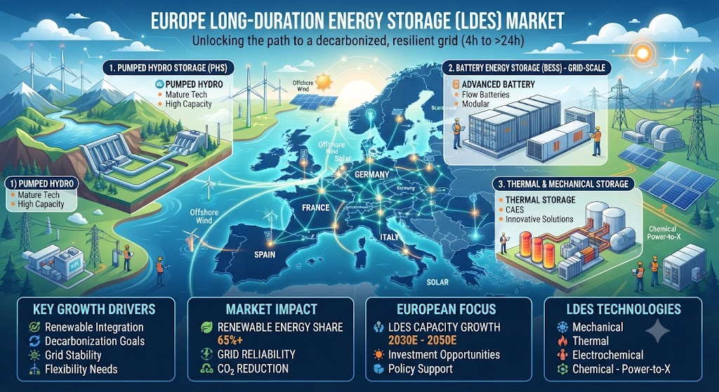 Can Long-Duration Energy Storage Solve Europe’s Renewable Intermittency Challenge?